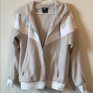 Nike Sportswear NSW Cream hooded zip jacket